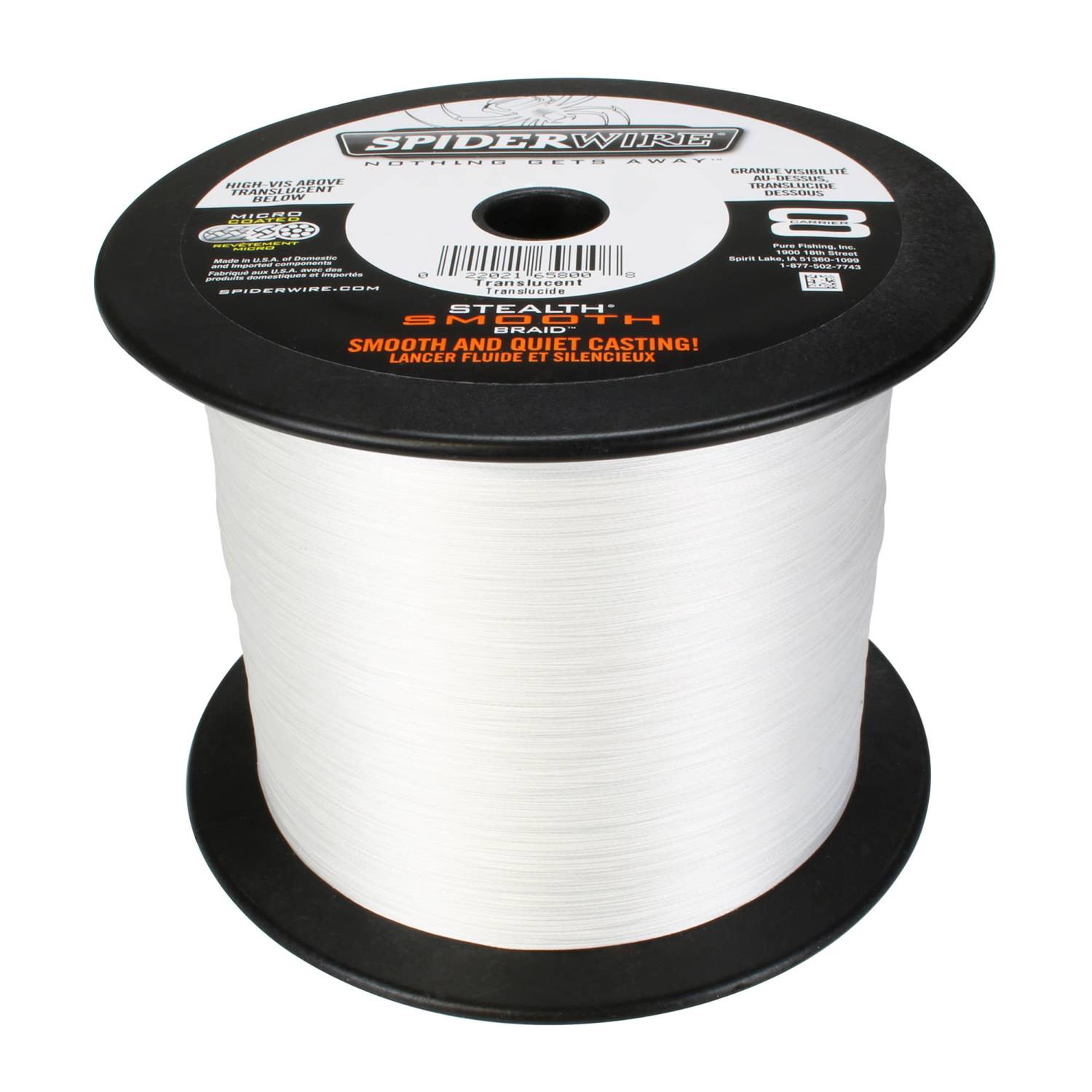 Spiderwire Stealth Smooth 8 Translucent – Angelschnur TK49,2kg – 0,40mm – 3000m