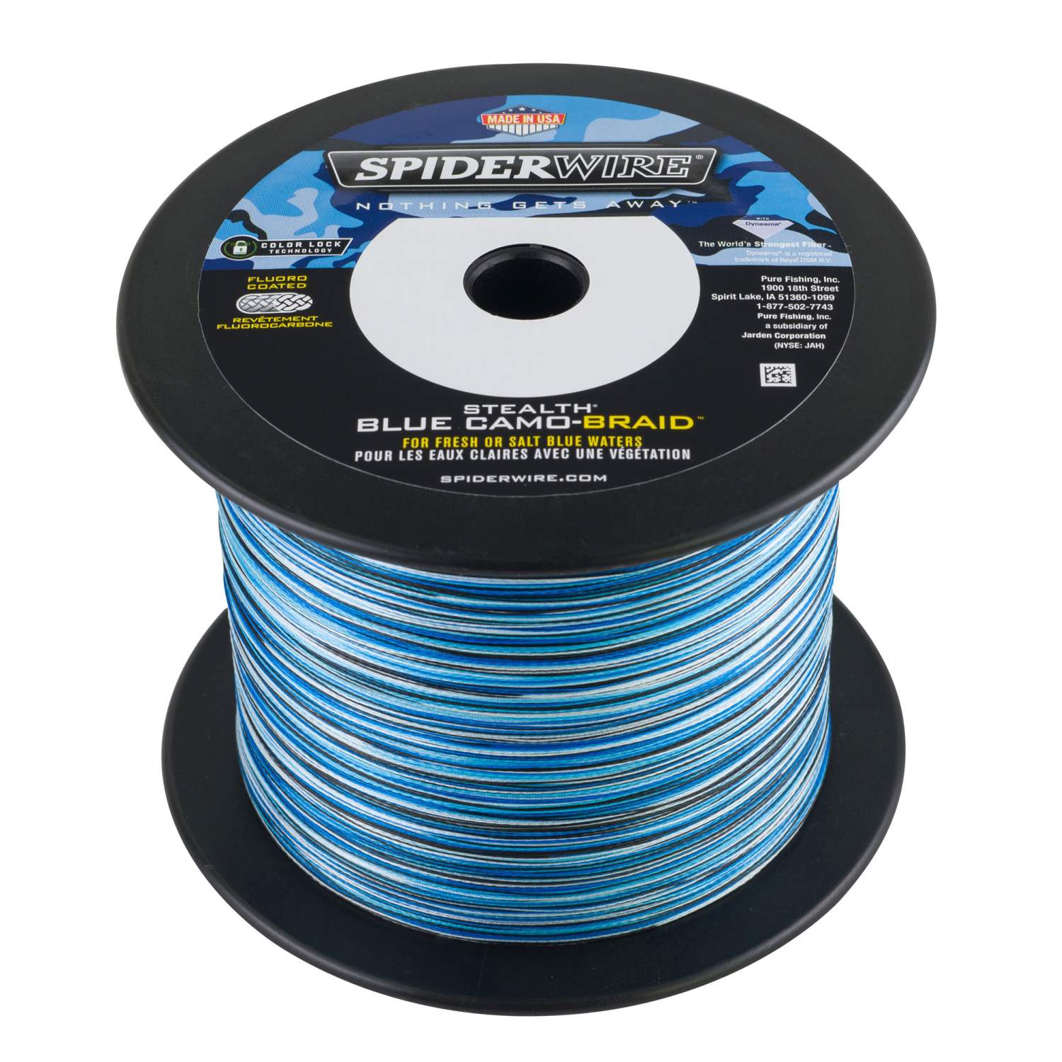 Spiderwire Stealth Smooth 8 Blue Camo Meterware – Angelschnur TK49,2kg – 0,40mm