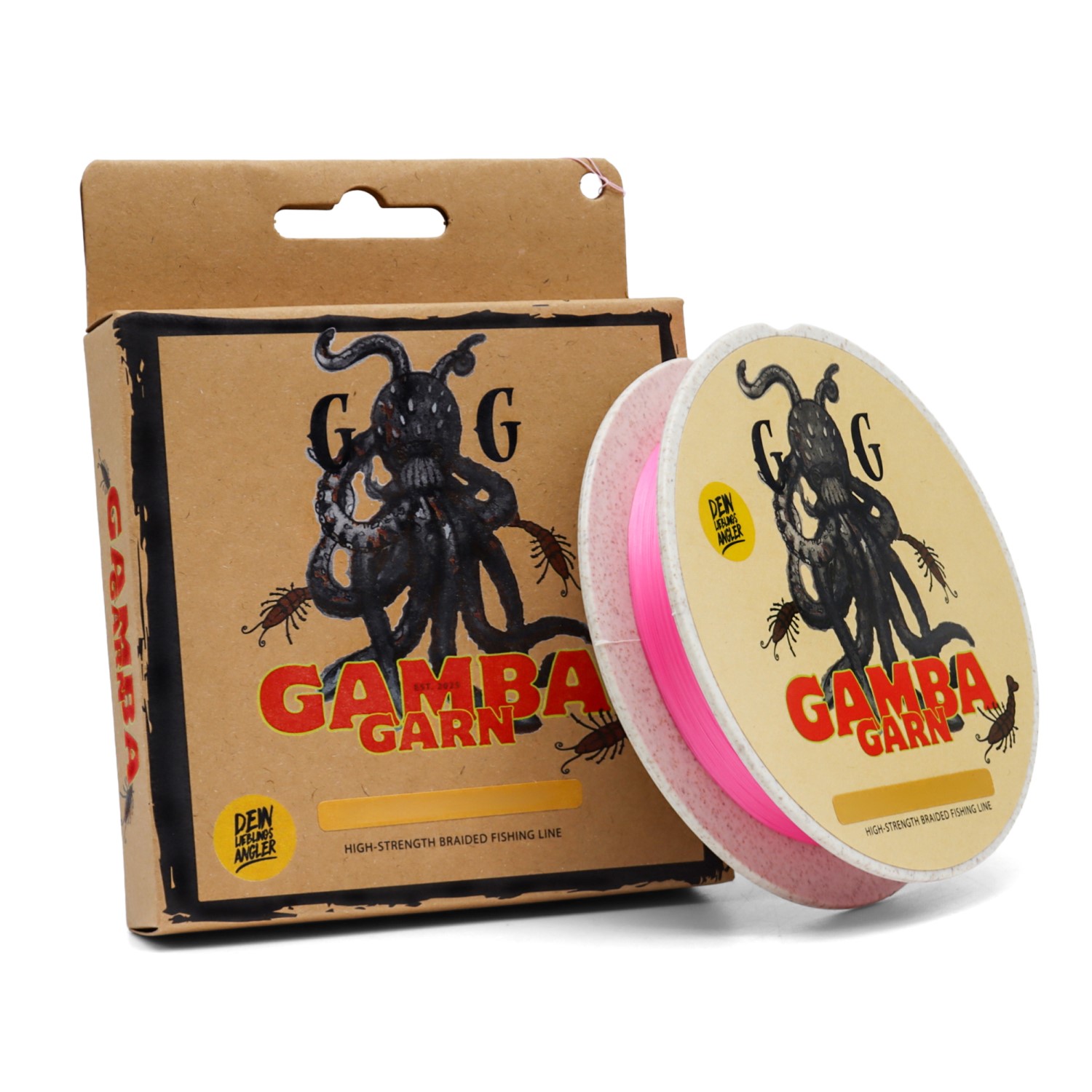 Dein Lieblingsangler DLA Gamba Garn – geflochtene Schnur Graffiti Ghost Pink – 0.12mm – 8.5Kg – 350m