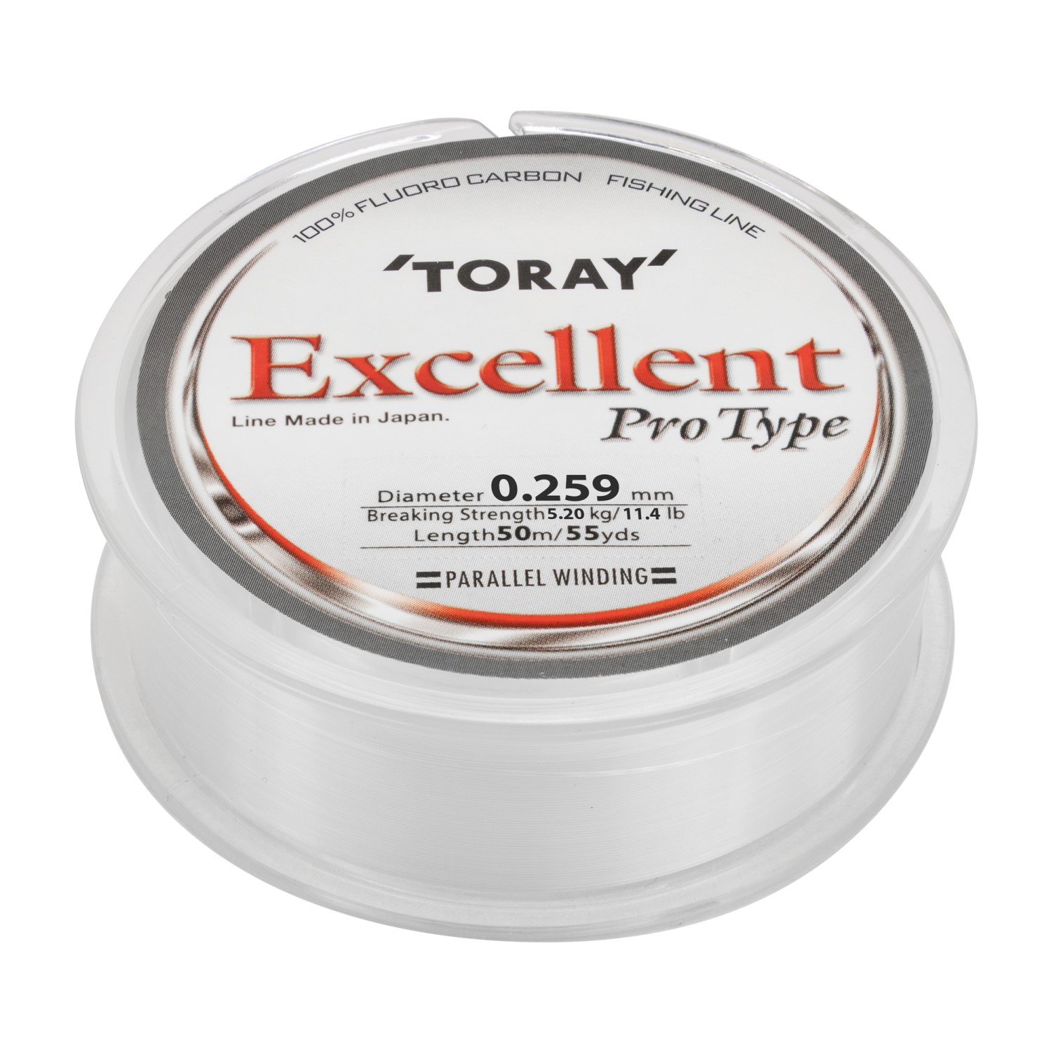 Toray Excellent Pro Type – Fluorocarbon 0,259mm – transparent