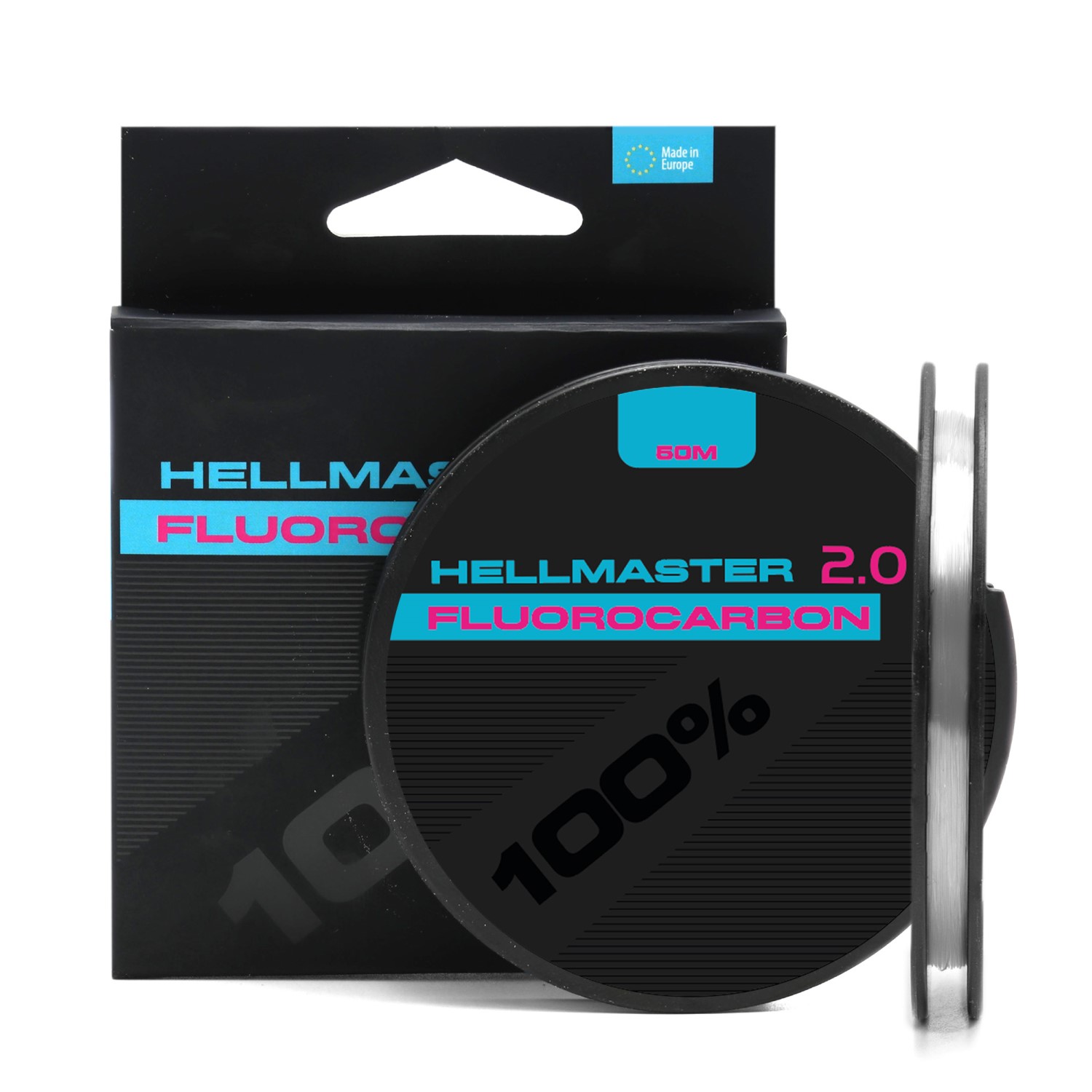 Hellmaster® 100% Fluorocarbon 2.0 – 50m – Vorfachschnur 50m – 0,14mm – 1,95kg – transparent