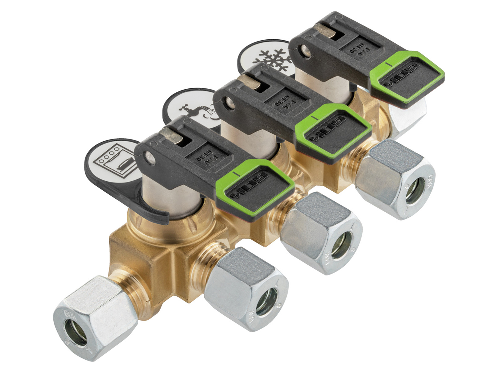 GOK SSV 8 mm Kompakt-Dreifach-Schnellschlussventil
