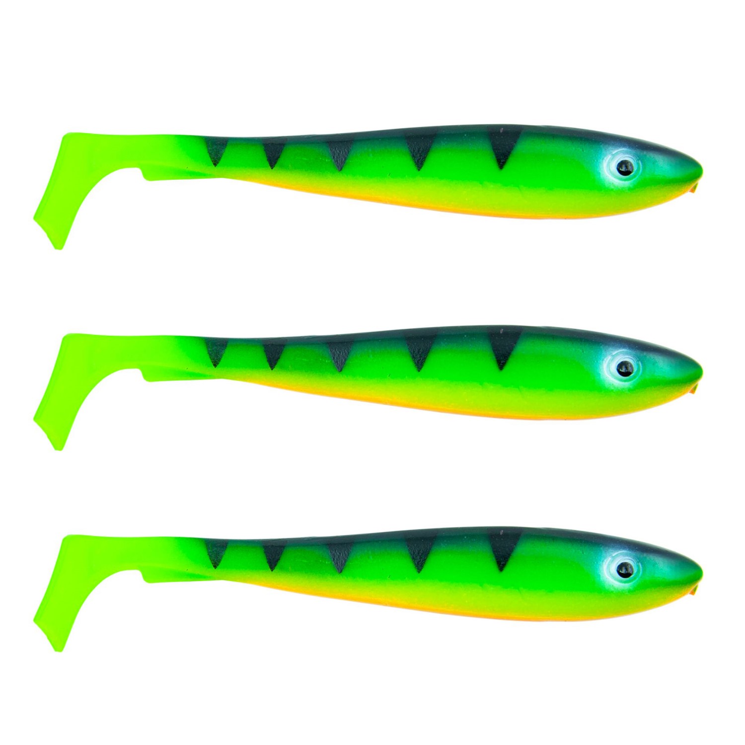 Svartzonker Sweden McRubber Shad – Gummifisch 17cm – Fire Tiger