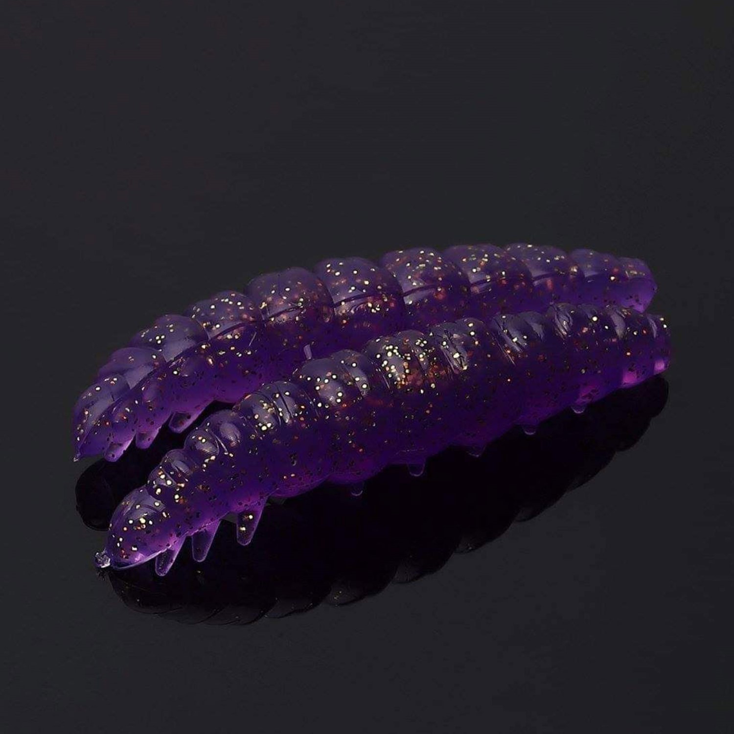 Libra Lures Larva – Creaturebait 3cm – purple glitter – 15Stück