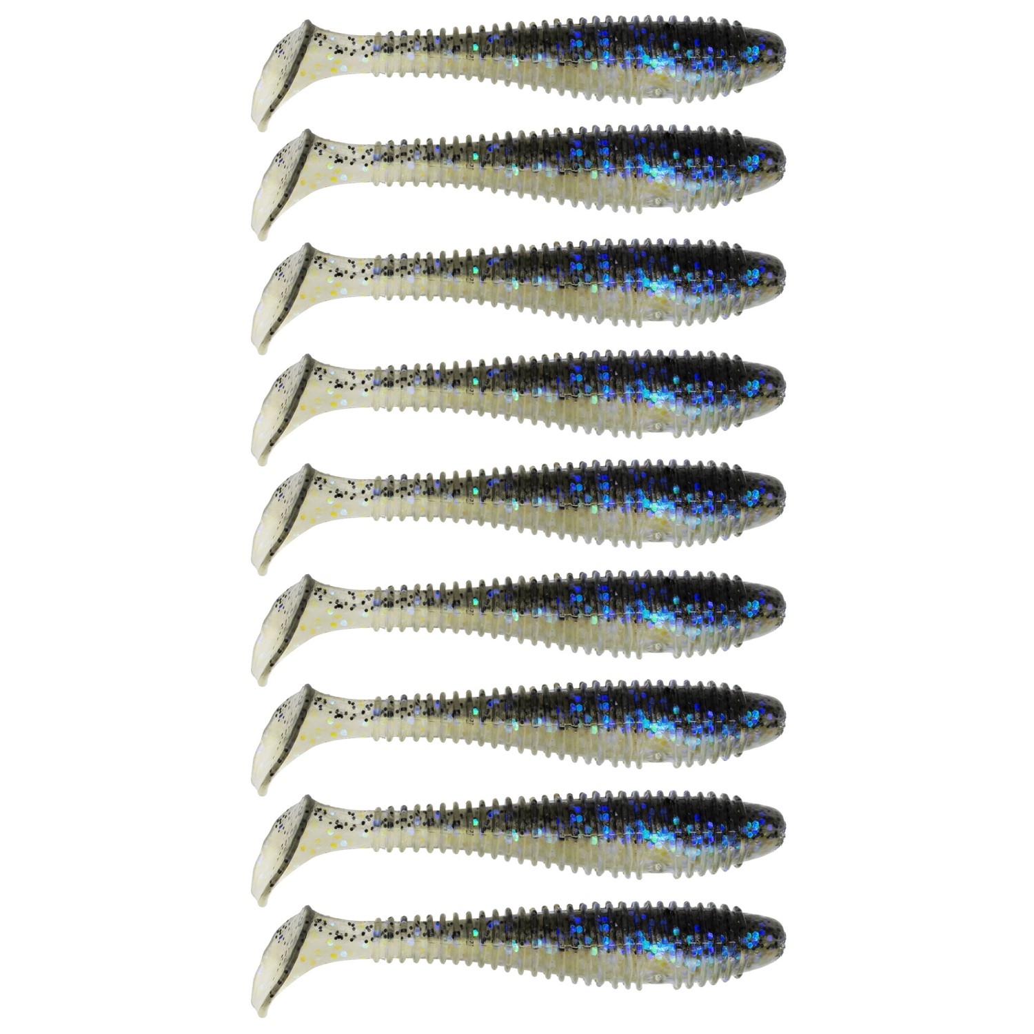 Gummifisch Canyonizer 7,0cm Blue Dark Glitter 7,00cm – Blue Dark Glitter – 3g – 9Stück