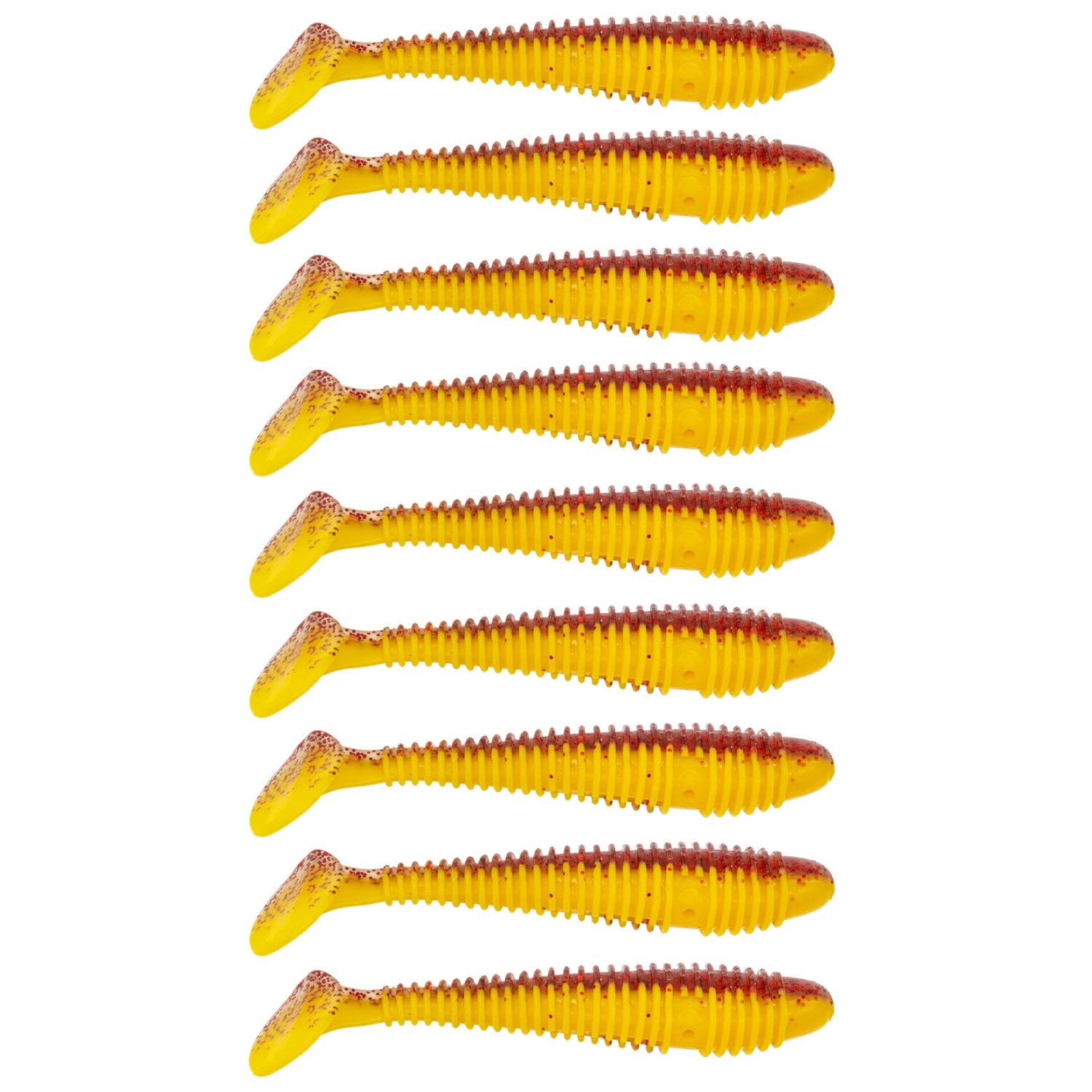 Gummifisch Canyonizer 7,0cm Yellow Amber Glitter 7,00cm – Yellow Amber Glitter – 3g – 9Stück