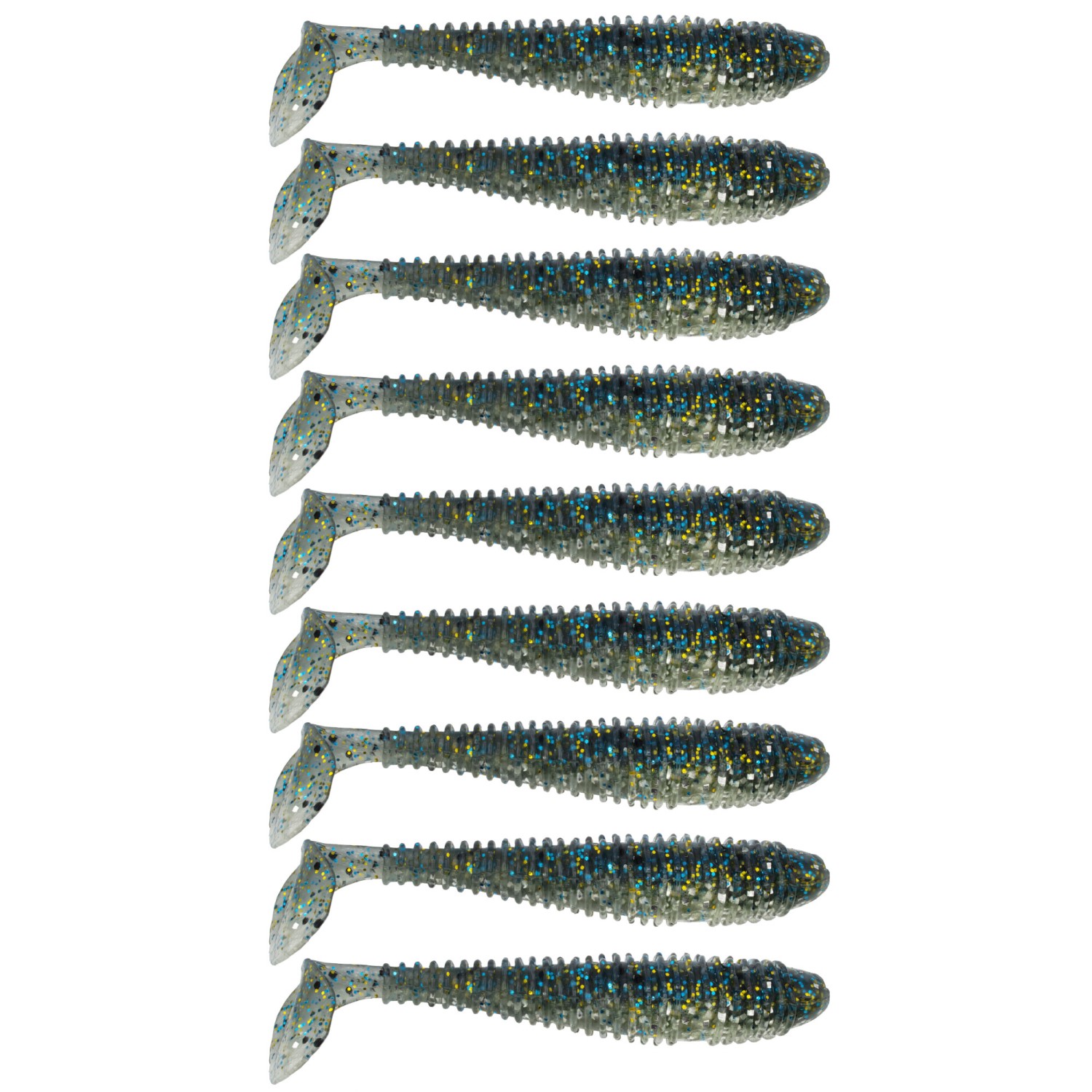 Gummifisch Canyonizer 7,0cm Dark Blue Silver Glitter 7,00cm – Dark Blue Silver Glitter – 3g – 9Stück