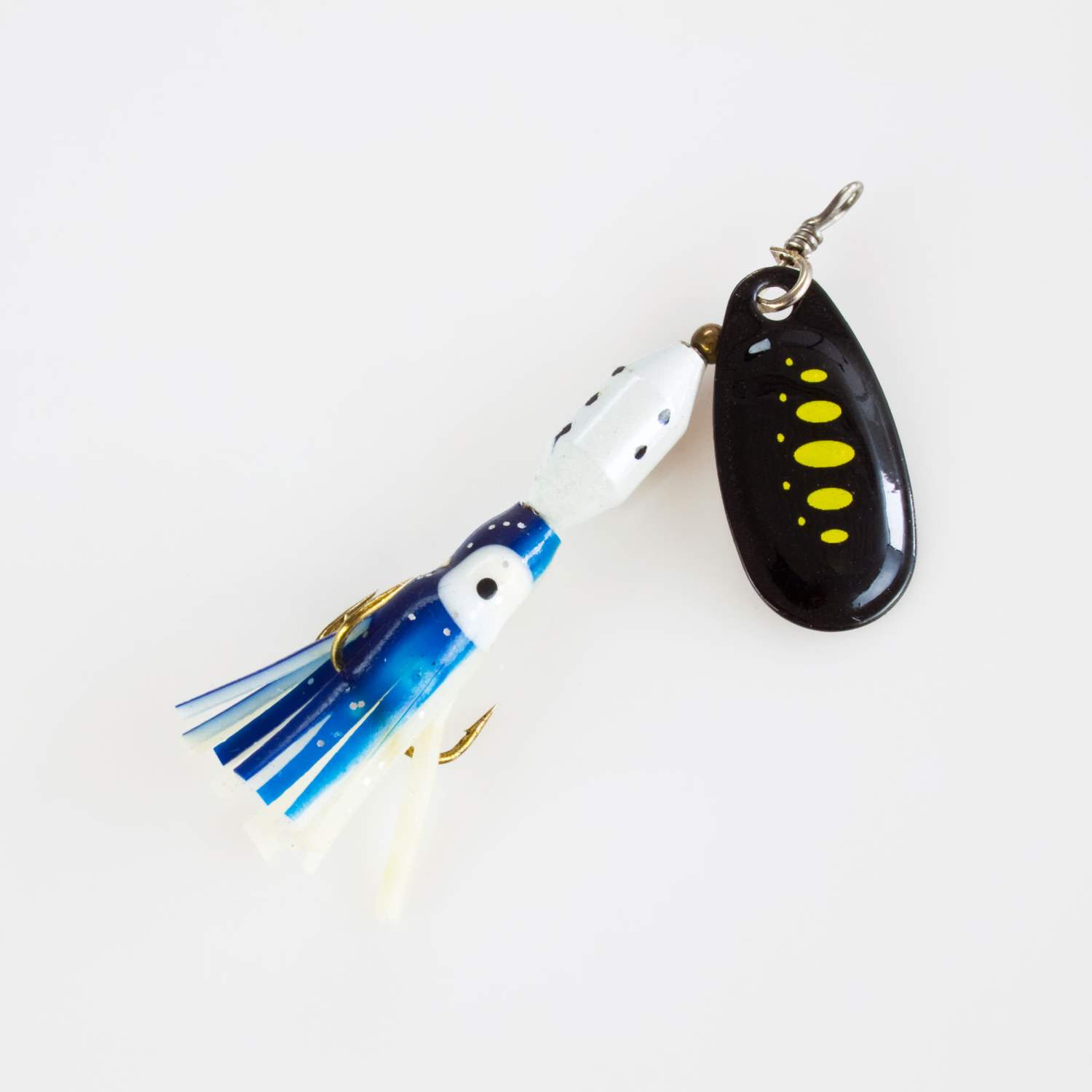 Fishdream Klassischer Spinner Heavy Octotail 7cm – black fury/blau – 8g – 1Stück