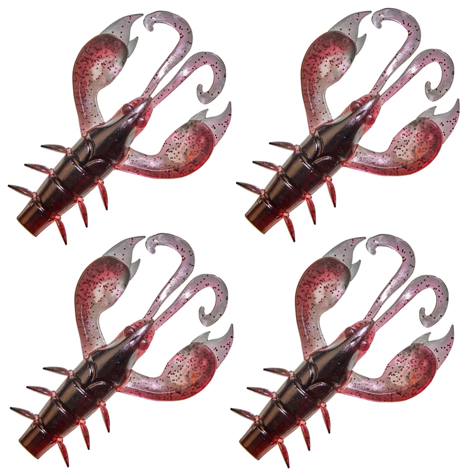 Illex Magic Craw – Creature Bait Black & Red – 8,0cm – 7,9g – 4Stück
