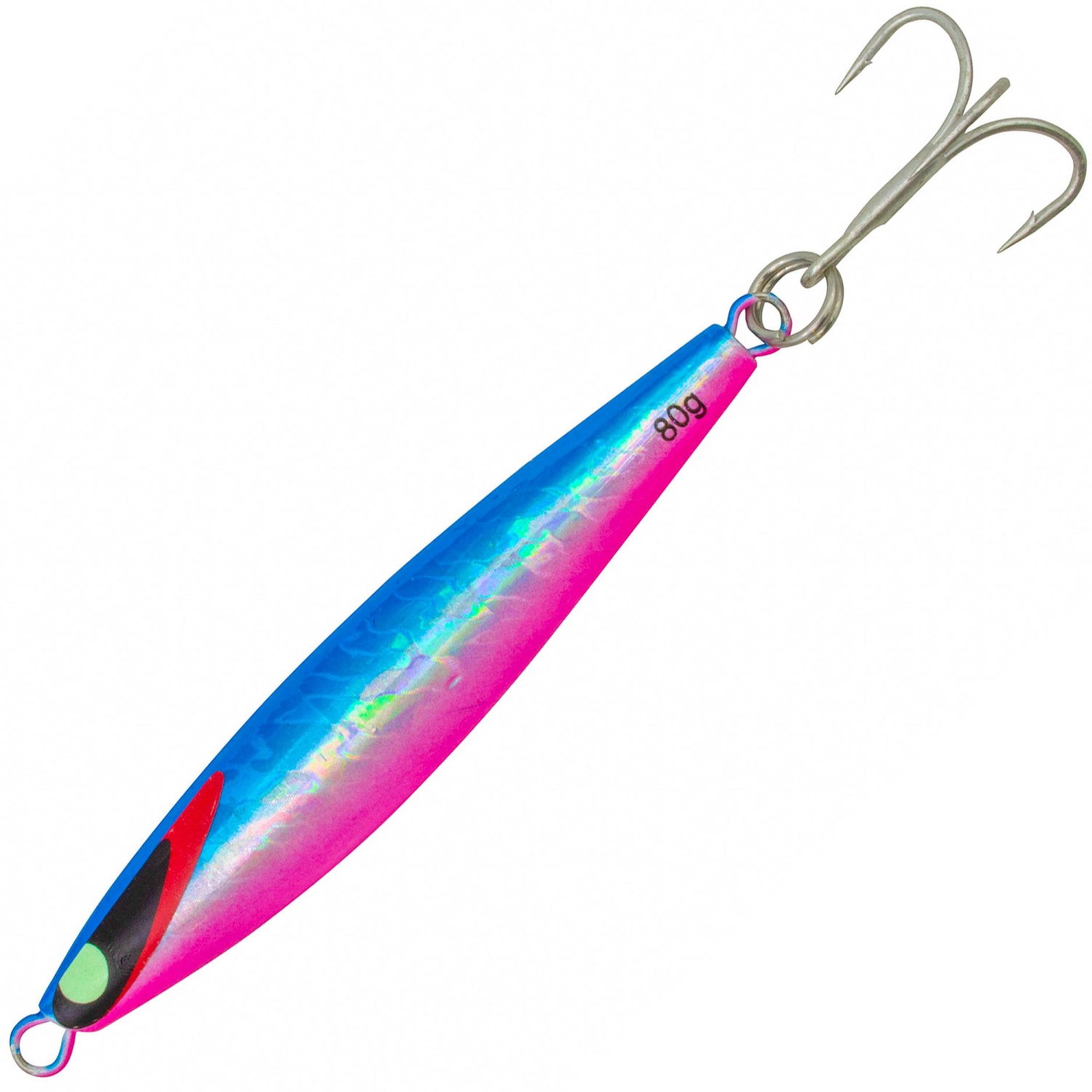 Team Deep Sea Super Glow High Tech Pilker 80g – Blau/Pink/Glow – 1 Stück