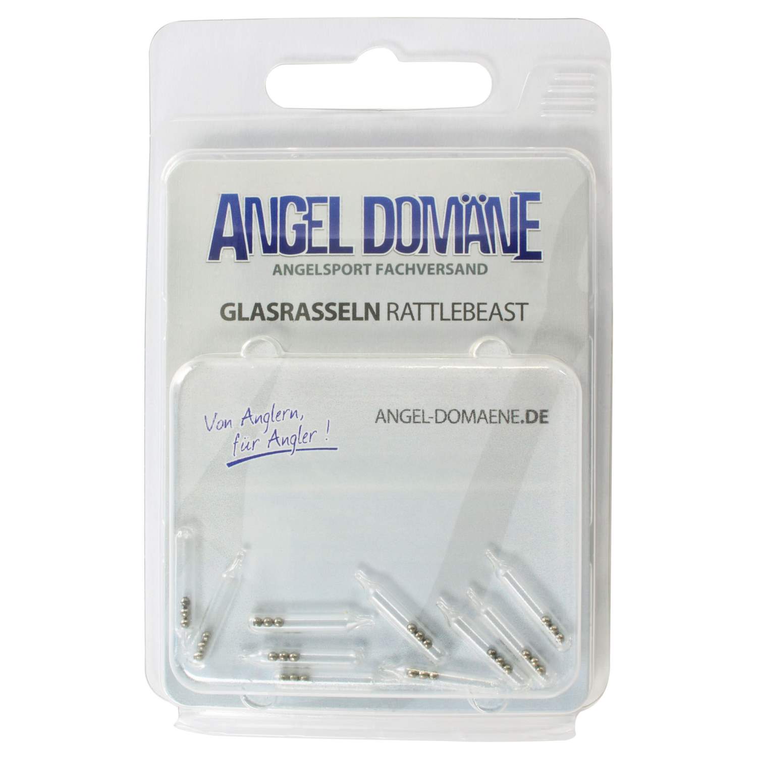 Angel Domäne Glasrasseln Rattlebeast 18x3mm 10 Stück 10Stück