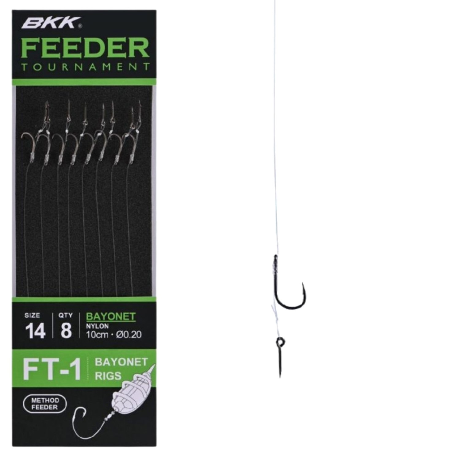 BKK Feeder Tournament Bayonet Rigs 10cm – 8Stück – Gr.14