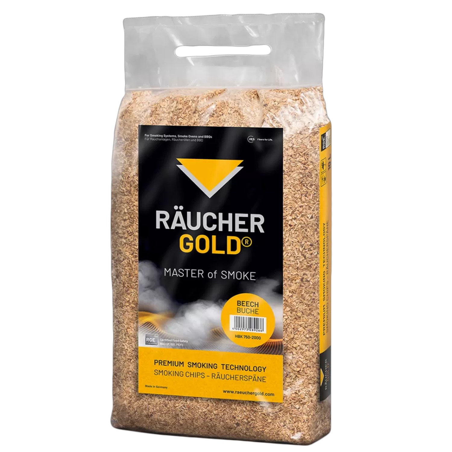Räuchergold Master of Smoke Räucherspäne 6 -12mm KL 2-16 – Buche – 6 -12mm – 10L