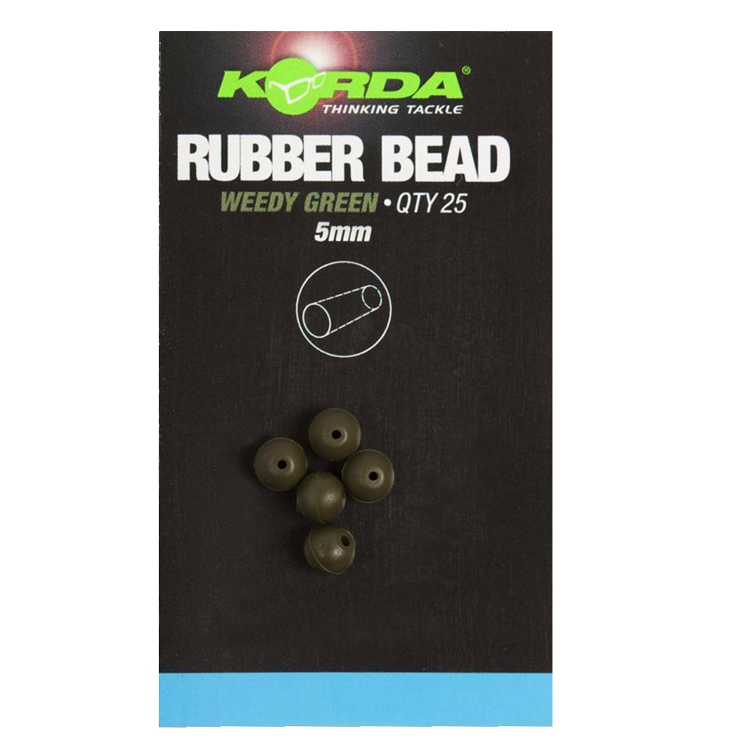 Korda Rubber Beads Green – 5mm