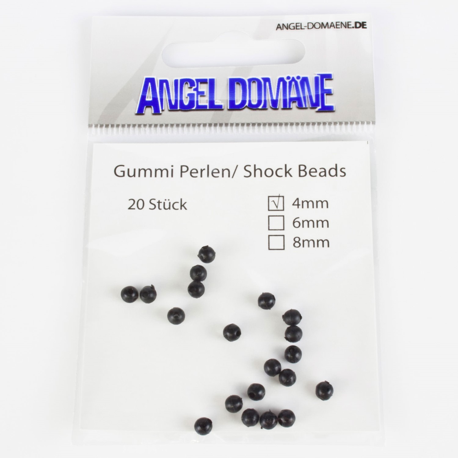 Angel Domäne Gummi Perlen (Shock Beads) 4mm – 20Stück