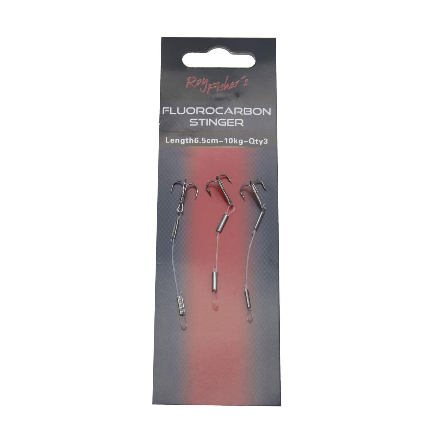 Roy Fishers Fluorocarbon Stinger 6,5cm – clear Fluorocarbon – Gr.10 – TK10g – 3Stück