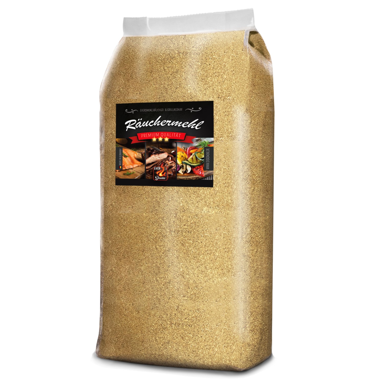 Eversmoke Räuchermehl Buche 15kg Premium Extra Fein – 0,5-1,5mm