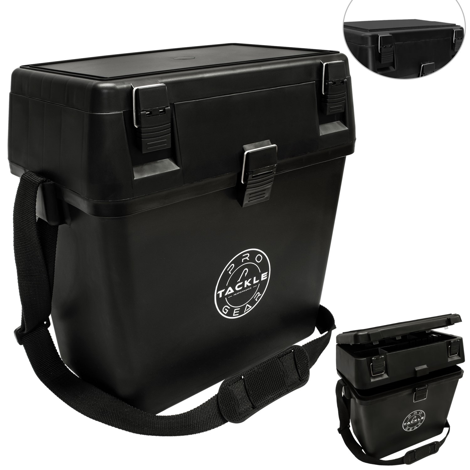 Pro Tackle Allround Sitzkiepe 38 x 25 x 38,5 – Schwarz