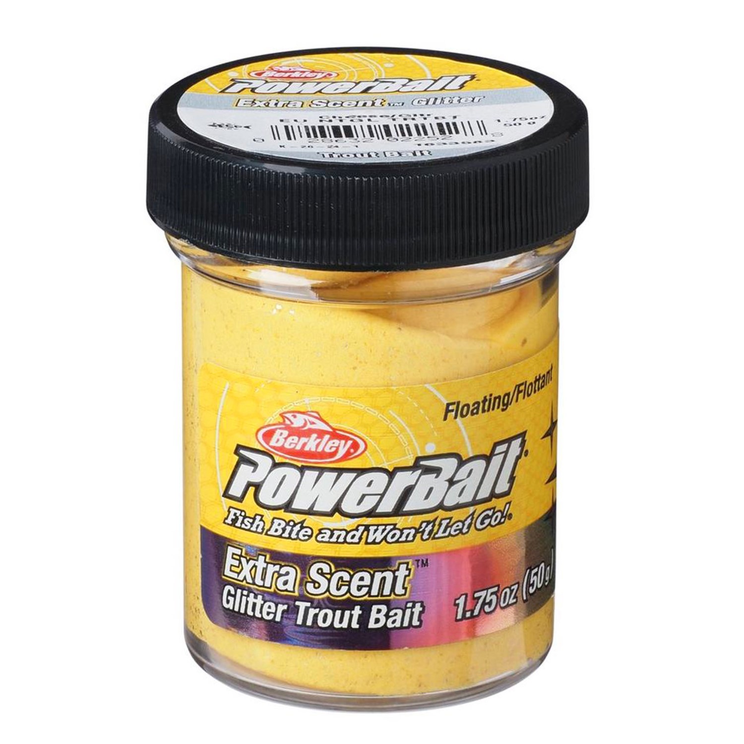 Berkley PowerBait® Natural Glitter Trout Dough – Forellenteig Cheese Glitter – Cheese – 50g