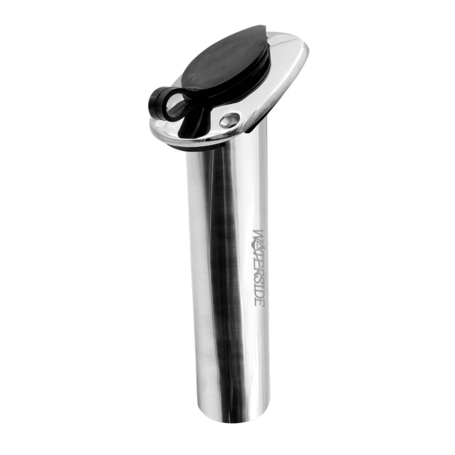 Waterside Bootsrutenhalter Edelstahl Trolling mit Gummi-Kappe silber – 25cm