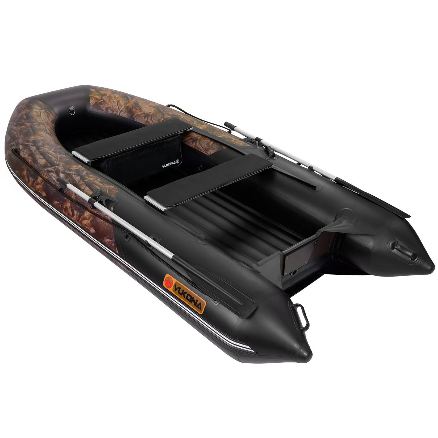 YUKONA 350 Inflatable Boat – Schlauchboot 3,50m – TK600kg – Camouflage + black
