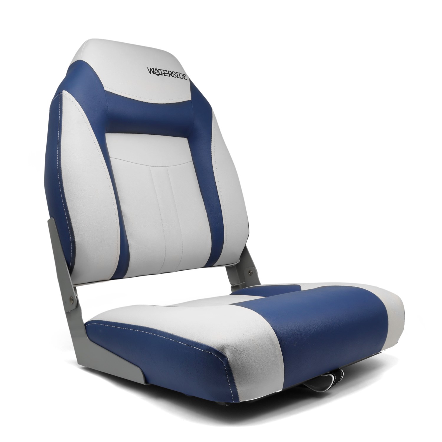 Waterside Captain Luxus Bootssitz Highback – hohe Rückenlehne blau/weiß