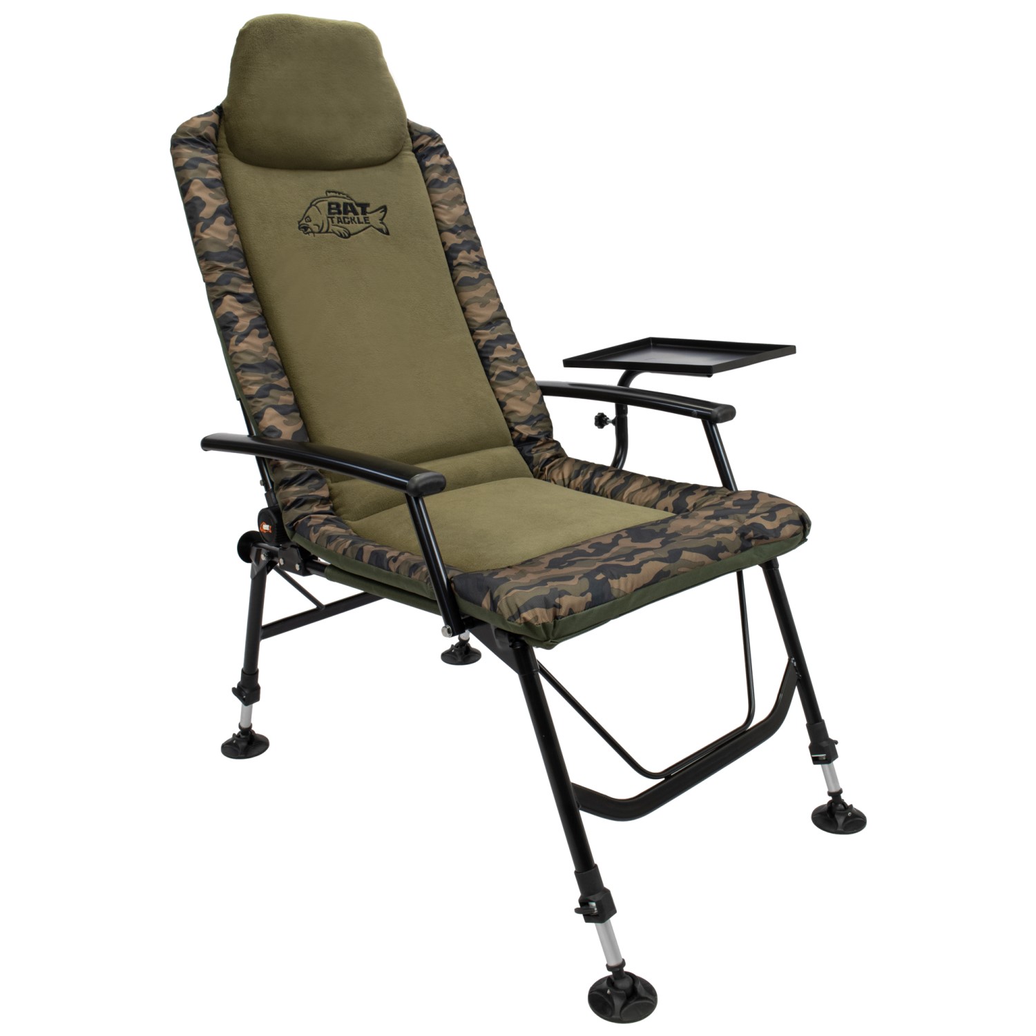BAT-Tackle Camou Chair mit Seitentisch – Karpfenstuhl