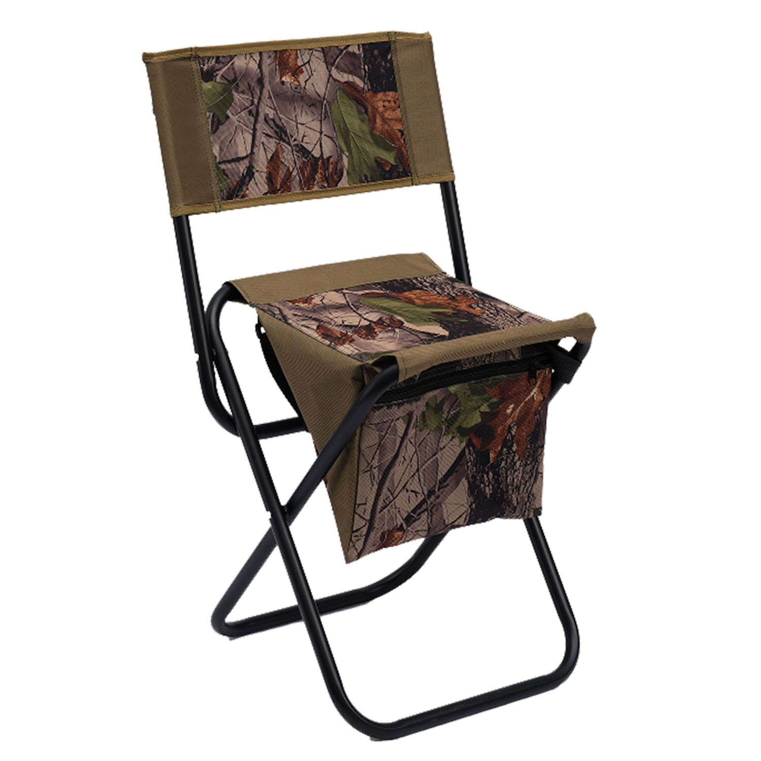 EuroCatch Camou Foldable Chair + Lehne & Tasche – Angelstuhl 41x33x75cm