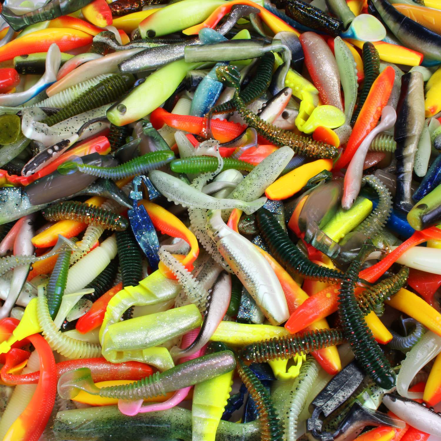 Angel Domäne Action Shad Gummifisch Sortiment – ca. 100 Stück