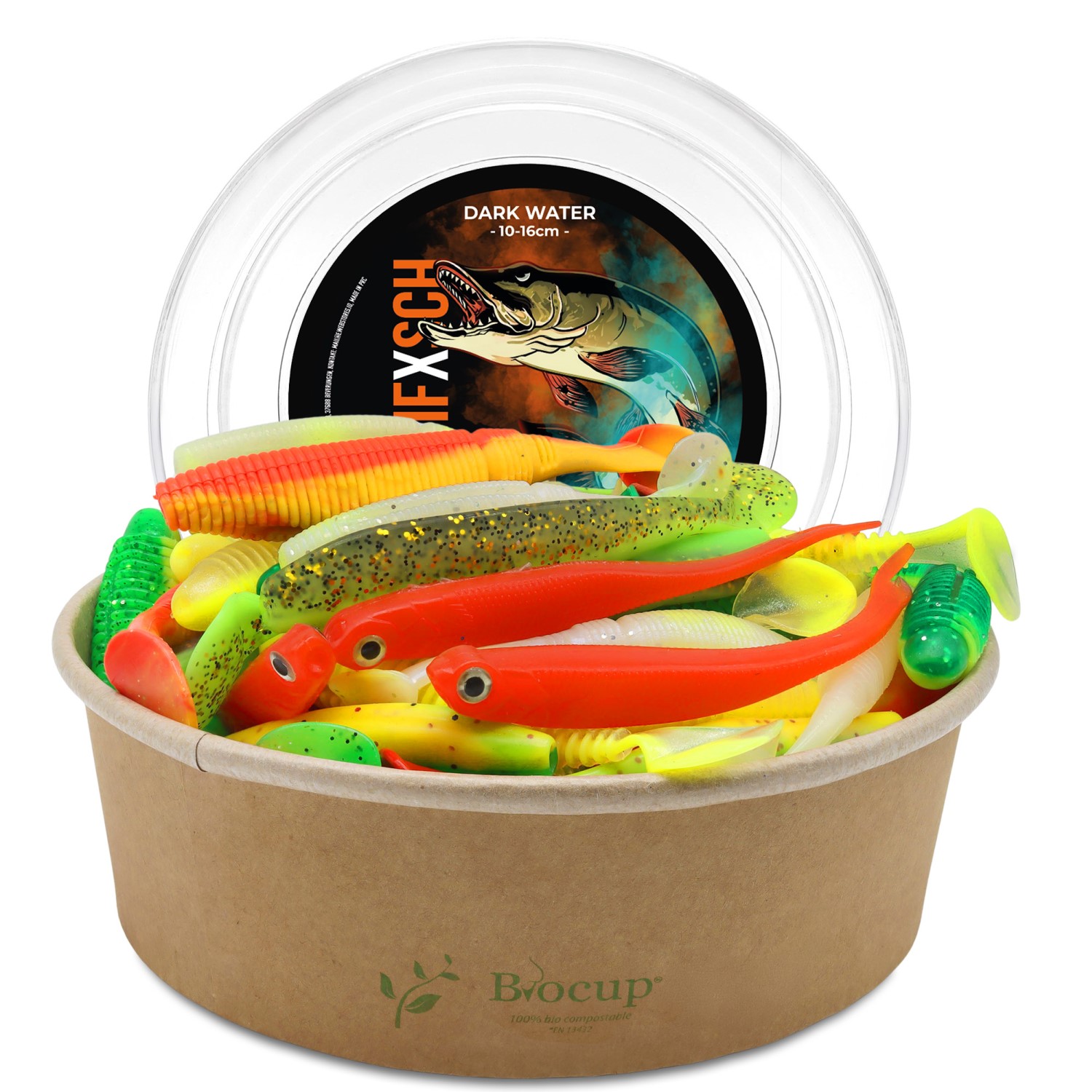 Gummifisch Mix – Hecht, Zander Dark Water – 10-16 cm