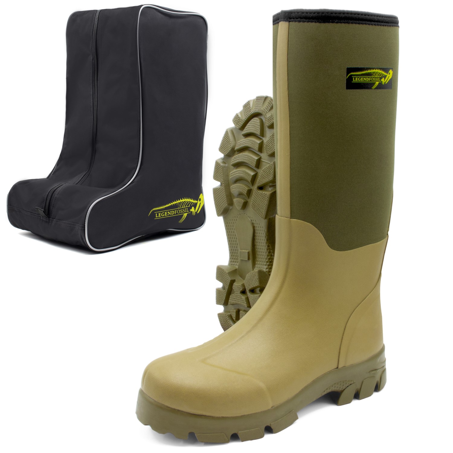 Legendfossil Fat Neopren Rubber Boots + Gratis Stiefeltasche – Gummistiefel Gr. 41