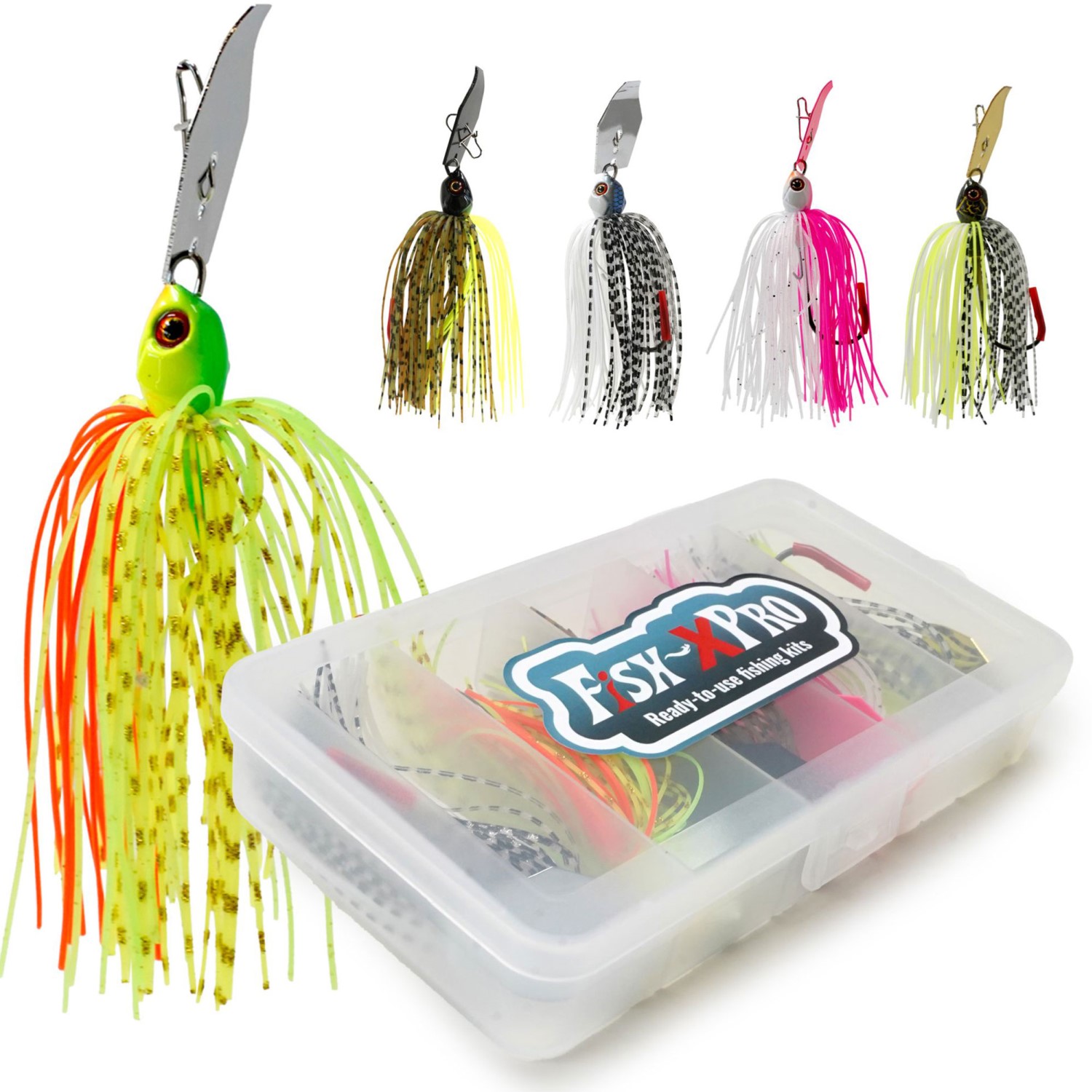 Fish-XPro Chatterbait Set inkl. Box 8,0cm – 10g – gemischt