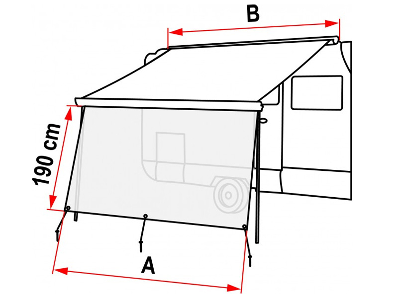 Fiamma Sun View XL Vorderwand 250