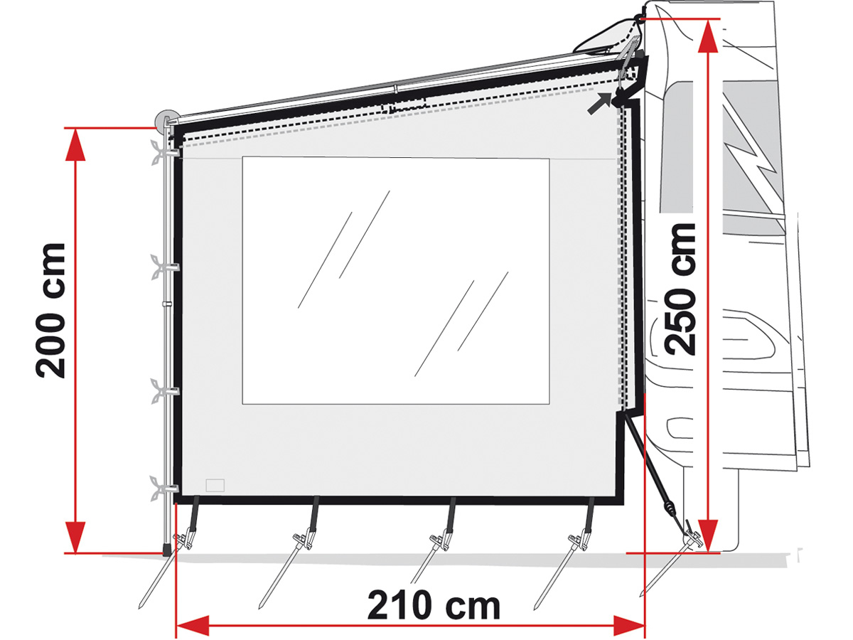 Fiamma Side W Seitenwand Caravanstore-Ausführung