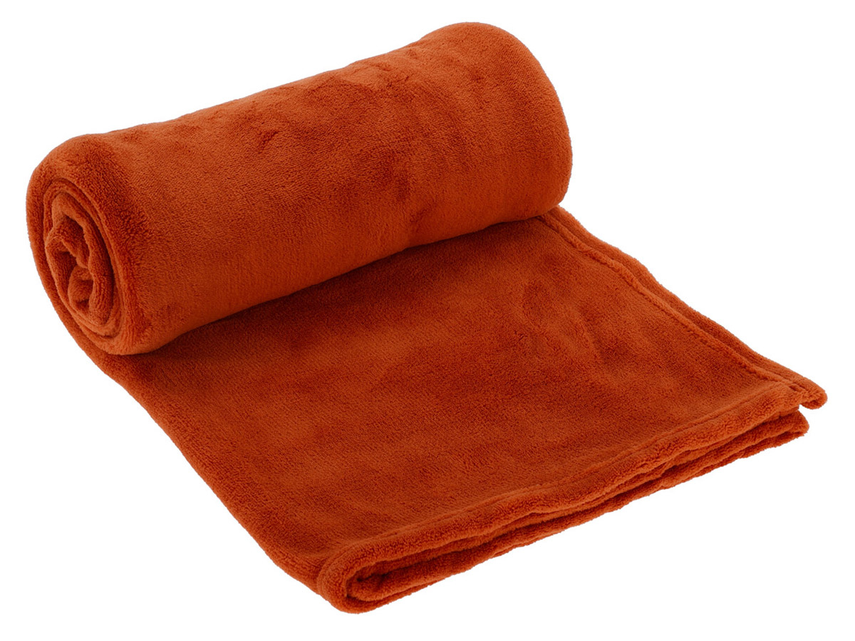 150 x 125 cm Fleece Decke – Rusty Orange