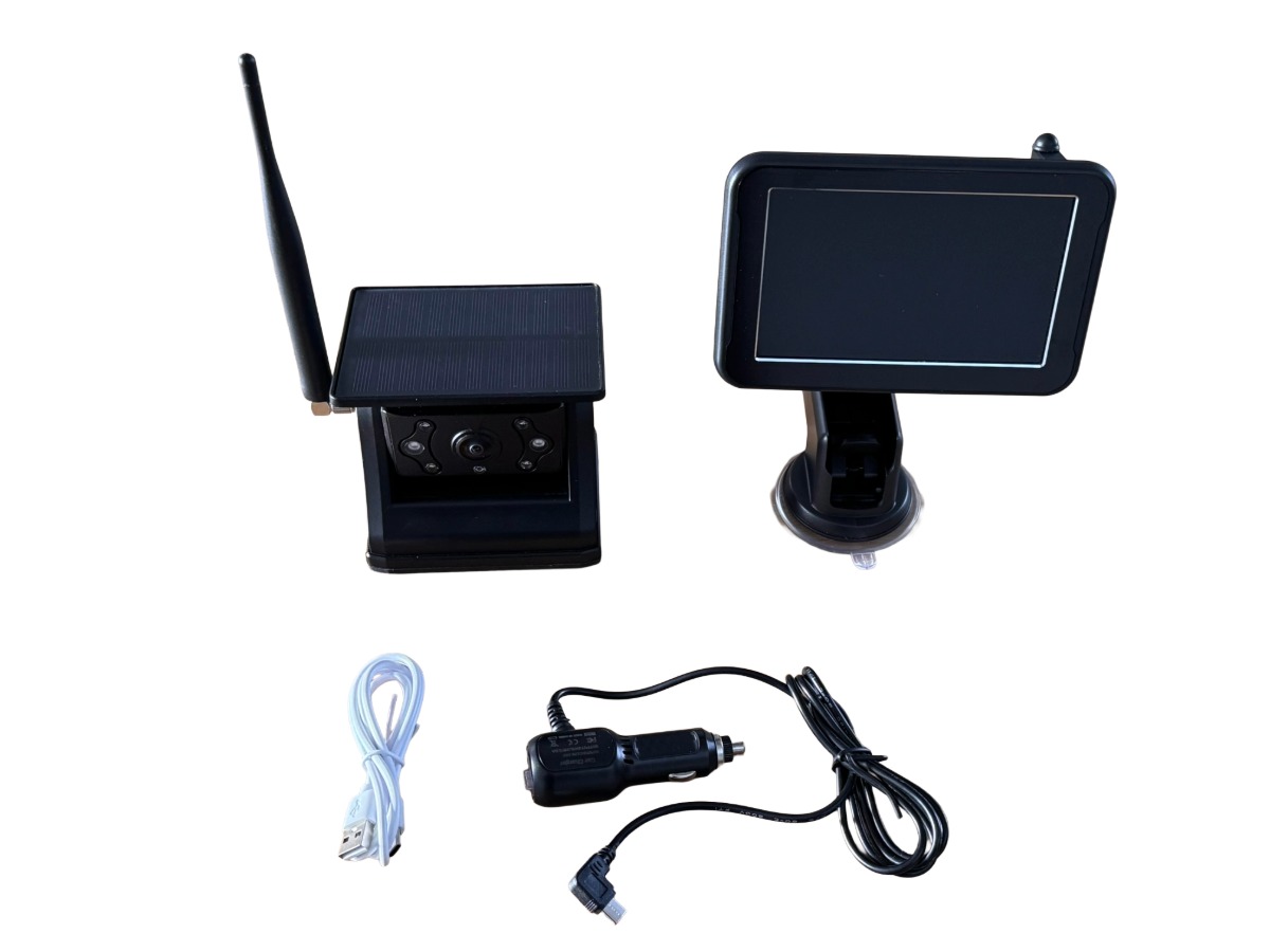 BergGPS Magnetische Solarkamera mit 5-Zoll-Display