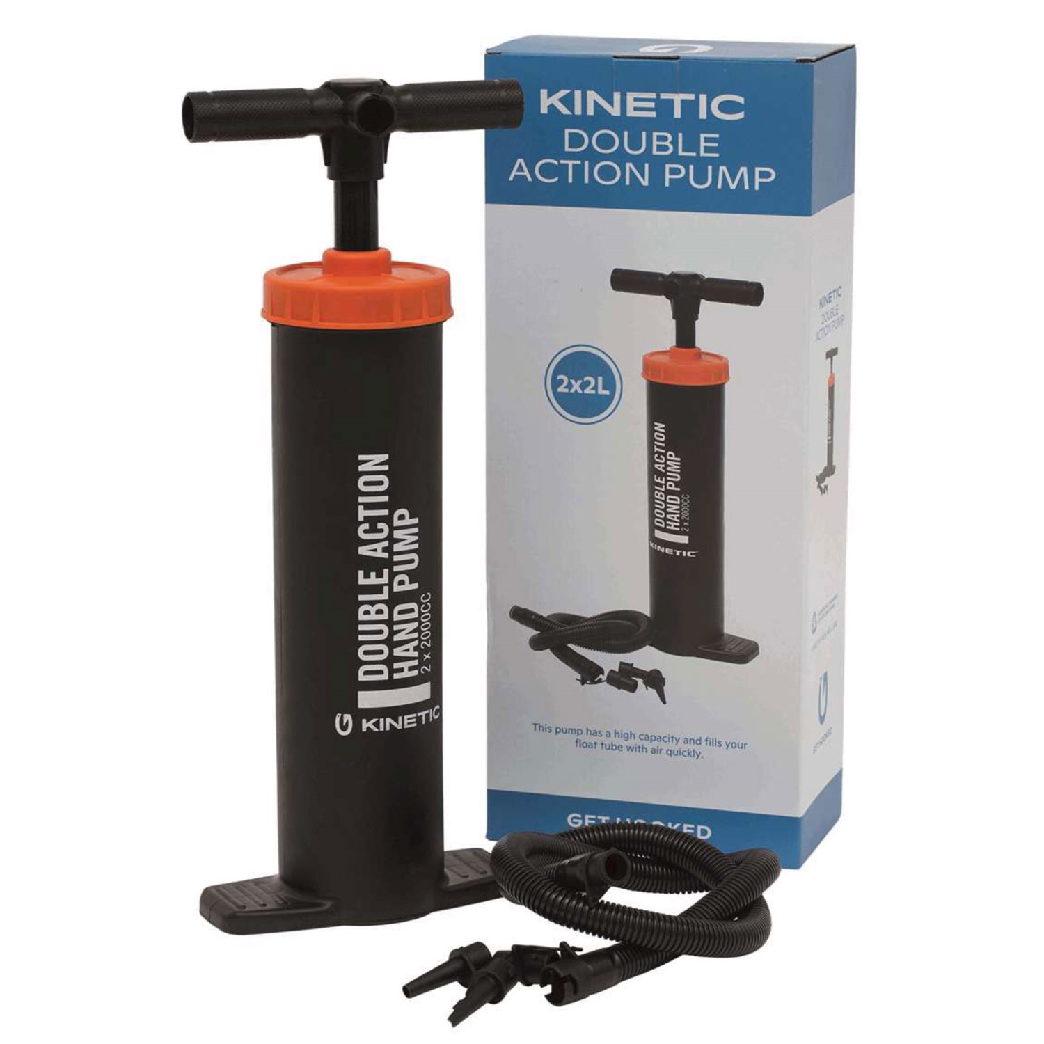 Kinetic Double Action Pump 2x2L – Pumpe Black/Orange – 21x49cm – 1 Stück