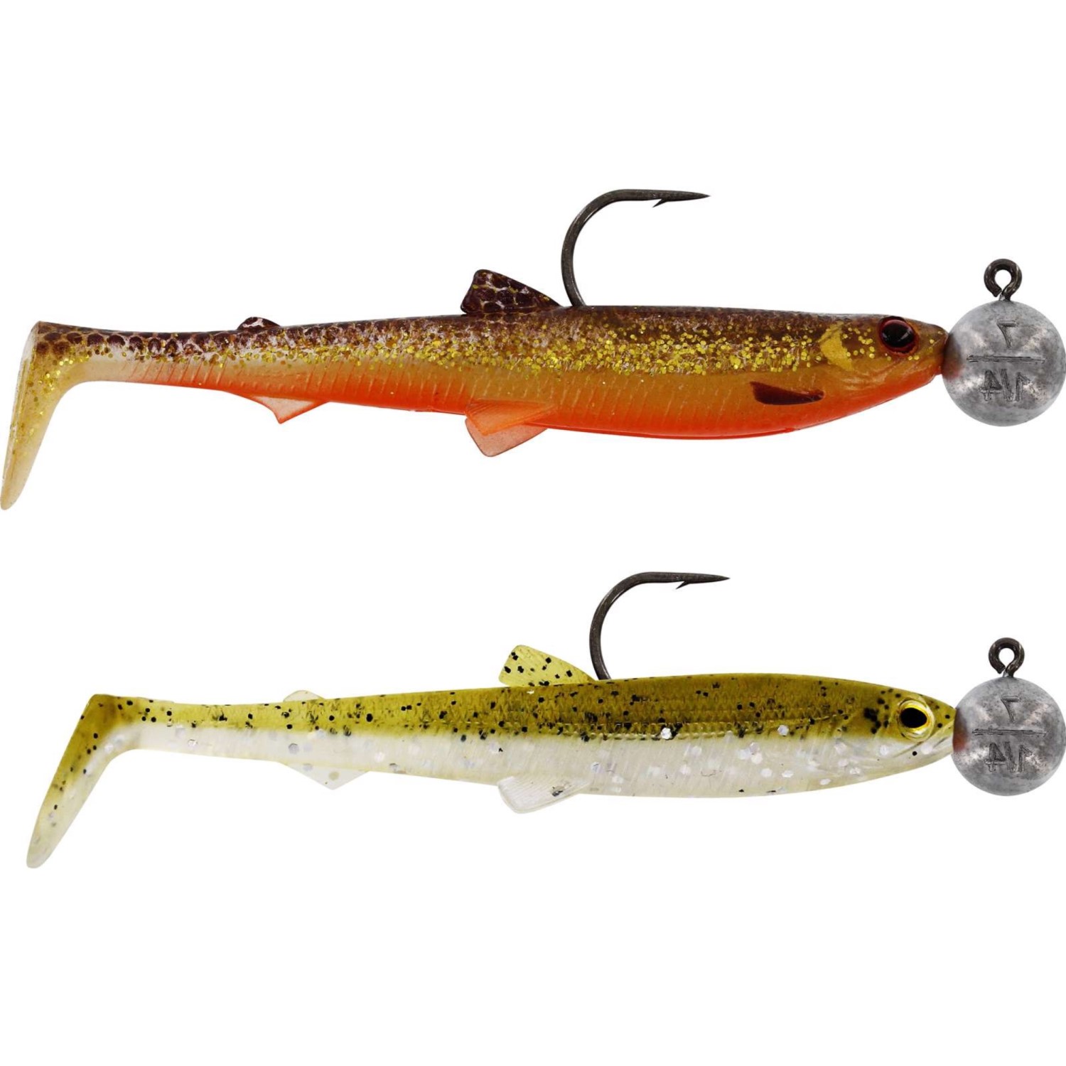 Westin BullTeez Shadtail R ‚N R – Gummifisch Clear Water Mix 5 – 12,5cm – 10g – Gr.6 – 2 Stück