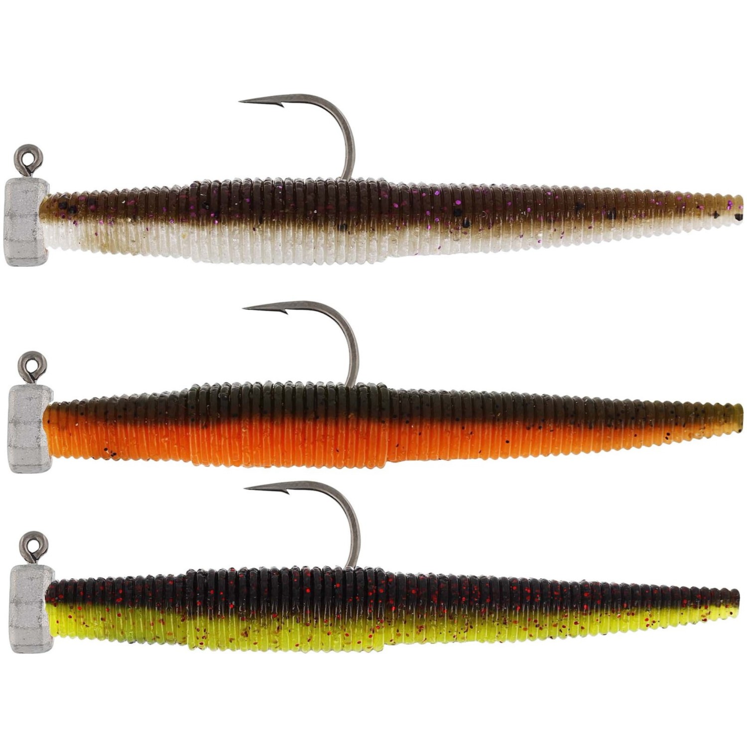 Westin Ned Worm R ‚N R – Gummiwurm Dark Water Mix – 7cm – 2,5g – #2 – 3 Stück
