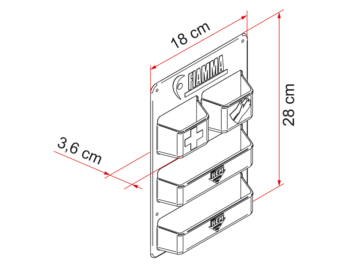 Fiamma Pocket Kassett Serviceklappen-Organizer