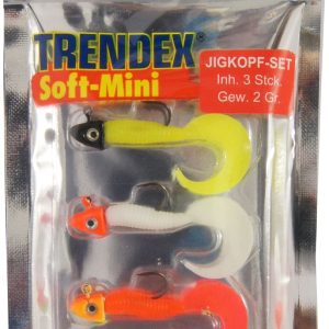 3 Mini Forellenköder 4cm montiert Jigs
