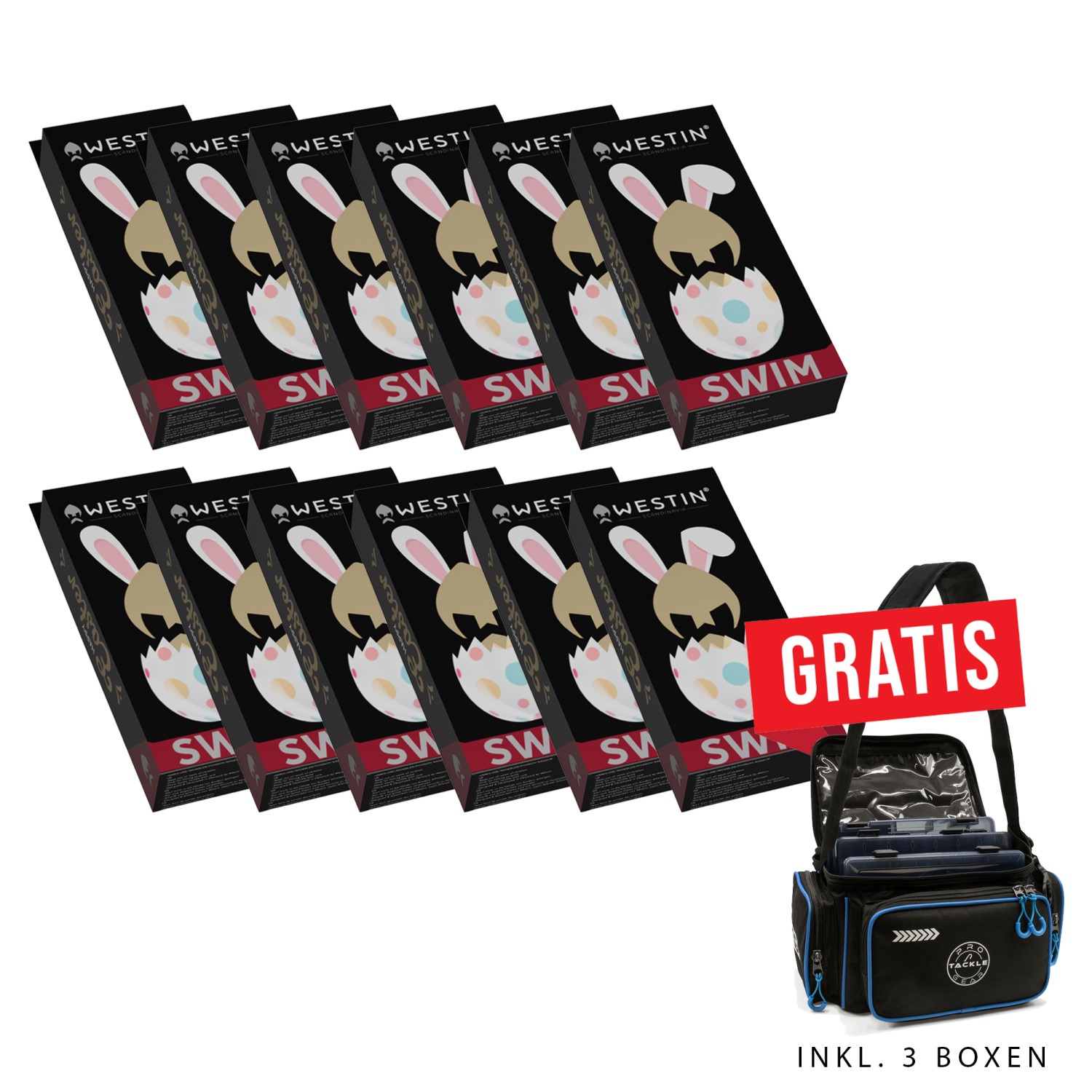Westin 12x Swim Glidebait Easter Edition 2026 + *GRATIS* Shoulder Bag – Jerkbait – Oster Edition