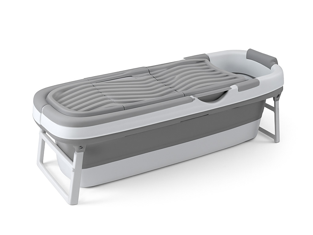 FlinQ Faltbare Badewanne – Grey/White