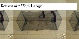 3 Reusen Aalreusen Krebsreusen Köderfischreusen Fischreusen 55x23x23cm