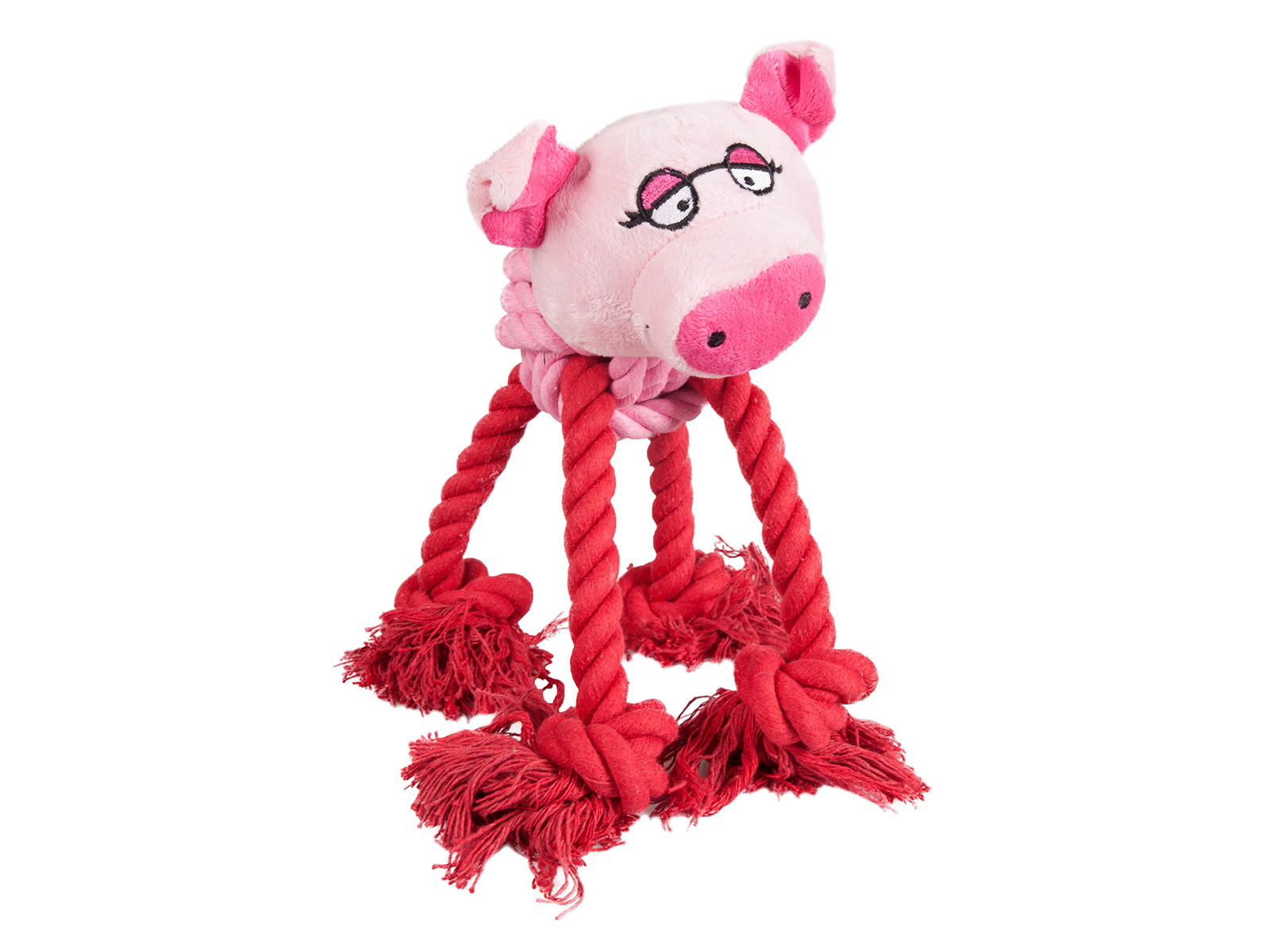 Flamingo Ropey Farm Seil Quietschspielzeug