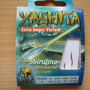 Behr Sbirulino Vorfach Haken 180cm Forellenhaken Forellenvorfach