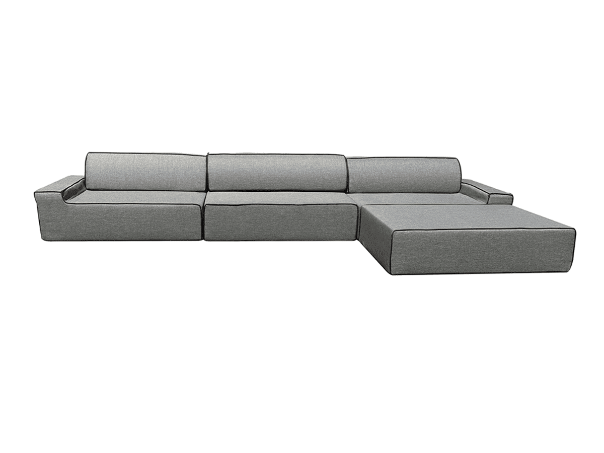 ARKO Dreifach-Chaiselongue-Modulsofa – 360 x 160 cm Grau