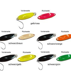 5 FTM Spoon Tango 1,8g – Forellenköder Set
