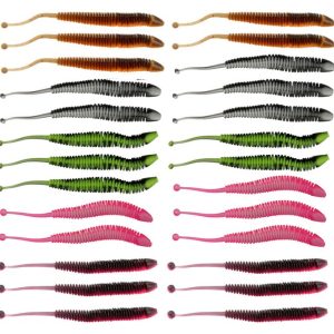 50 FTM Omura Baits Snake 8,4cm 1,4g Bubble Gum – Gummiköder Set für Forelle