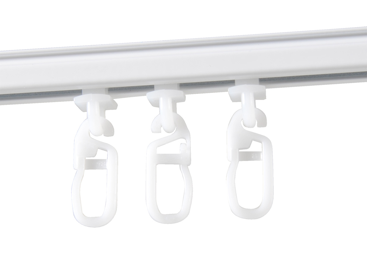 Gardinenschiene mit Gleitern 150 cm – white